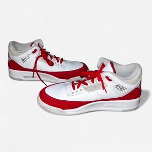 Air Jordan 3 Tinker “White/Red” – Size 10.5 – Authentic Vintage Retro